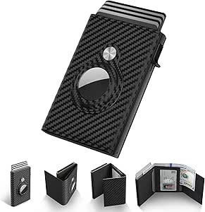 typecase carbon-fiber style slim AirTag wallet with compact card holder layout thumbnail